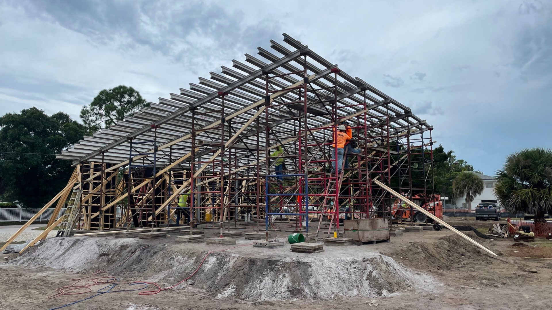 West Dearborn Street Bandshell Project Under Construction